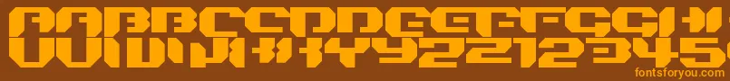 Bionickidsimple Font – Orange Fonts on Brown Background