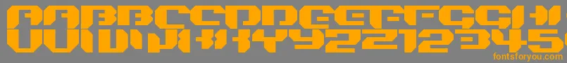 Fonte Bionickidsimple – fontes laranjas em um fundo cinza