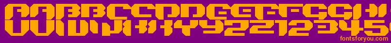 Bionickidsimple Font – Orange Fonts on Purple Background