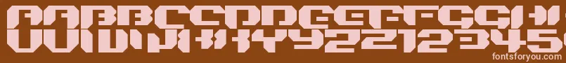 Bionickidsimple Font – Pink Fonts on Brown Background