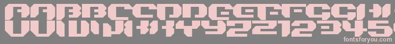 Bionickidsimple Font – Pink Fonts on Gray Background