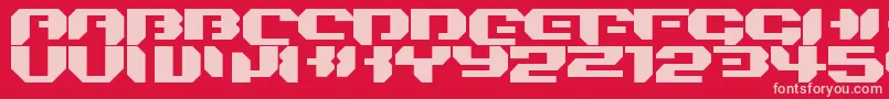 Bionickidsimple Font – Pink Fonts on Red Background