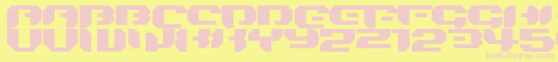 Bionickidsimple Font – Pink Fonts on Yellow Background