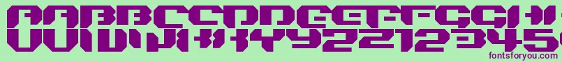 Bionickidsimple Font – Purple Fonts on Green Background