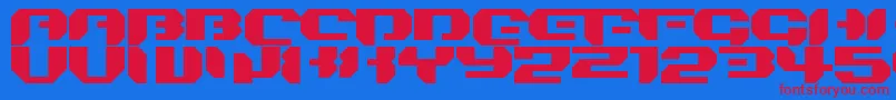 Bionickidsimple Font – Red Fonts on Blue Background