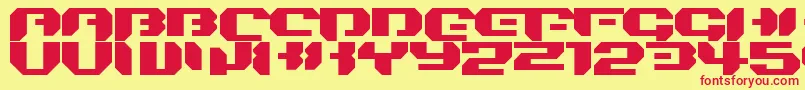 Bionickidsimple Font – Red Fonts on Yellow Background