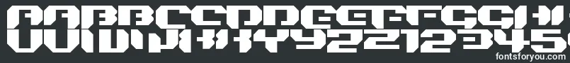 Bionickidsimple-fontti – valkoiset fontit mustalla taustalla