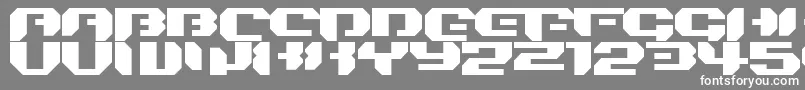 フォントBionickidsimple – 灰色の背景に白い文字