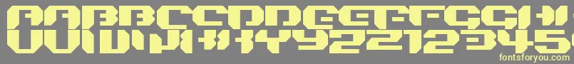Bionickidsimple-fontti – keltaiset fontit harmaalla taustalla
