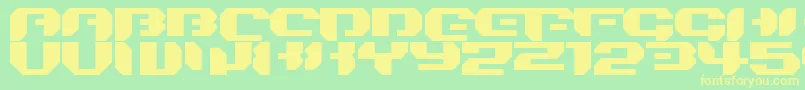 Bionickidsimple Font – Yellow Fonts on Green Background