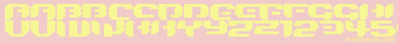 Bionickidsimple Font – Yellow Fonts on Pink Background