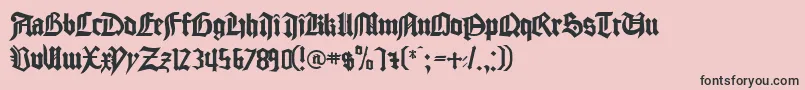 CathedralNormal-Schriftart – Schwarze Schriften auf rosa Hintergrund