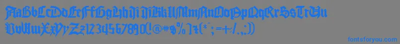 Шрифт CathedralNormal – синие шрифты на сером фоне