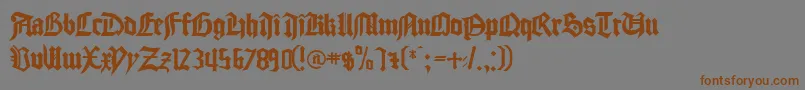 CathedralNormal-Schriftart – Braune Schriften auf grauem Hintergrund
