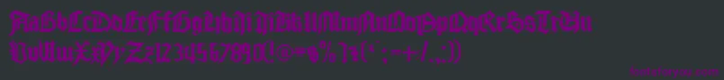 Шрифт CathedralNormal – фиолетовые шрифты на чёрном фоне