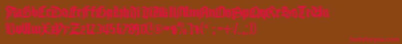 CathedralNormal Font – Red Fonts on Brown Background