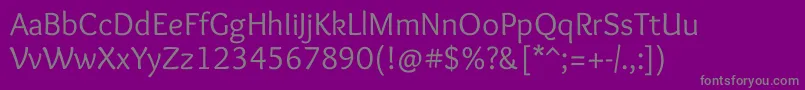 OverlockRegular Font – Gray Fonts on Purple Background