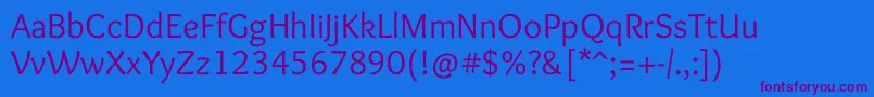OverlockRegular Font – Purple Fonts on Blue Background