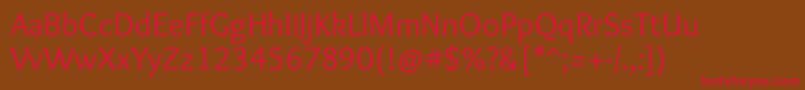 OverlockRegular Font – Red Fonts on Brown Background
