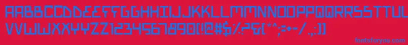 Biotyp Font – Blue Fonts on Red Background