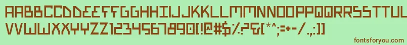 Biotyp Font – Brown Fonts on Green Background