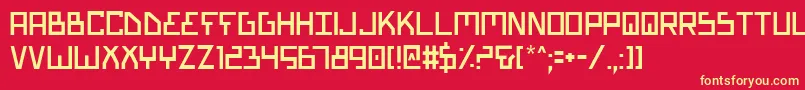 Biotyp Font – Yellow Fonts on Red Background