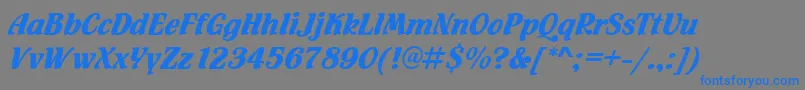 FuegoRegular Font – Blue Fonts on Gray Background
