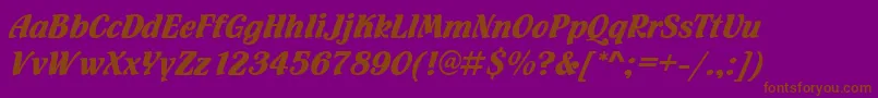 FuegoRegular Font – Brown Fonts on Purple Background