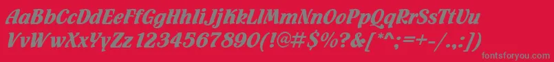 FuegoRegular Font – Gray Fonts on Red Background