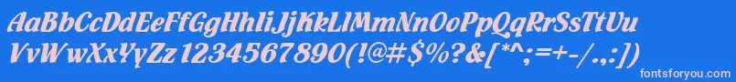 FuegoRegular Font – Pink Fonts on Blue Background