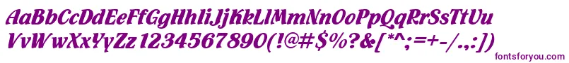 FuegoRegular-Schriftart – Violette Schriften auf weißem Hintergrund
