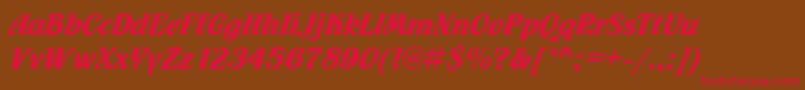FuegoRegular Font – Red Fonts on Brown Background