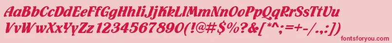 FuegoRegular Font – Red Fonts on Pink Background