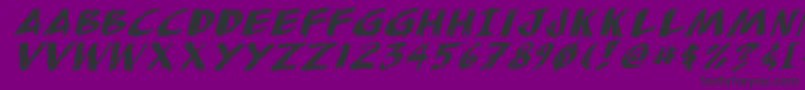 AnudawItalic Font – Black Fonts on Purple Background