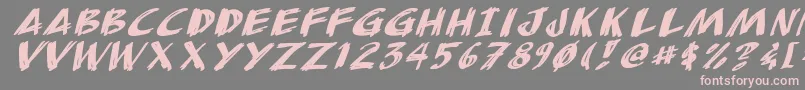 AnudawItalic Font – Pink Fonts on Gray Background