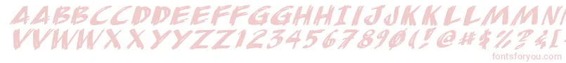 AnudawItalic Font – Pink Fonts on White Background