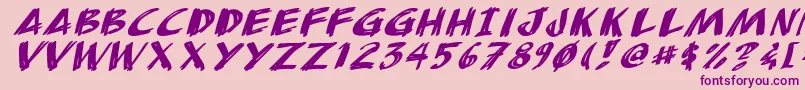 AnudawItalic Font – Purple Fonts on Pink Background