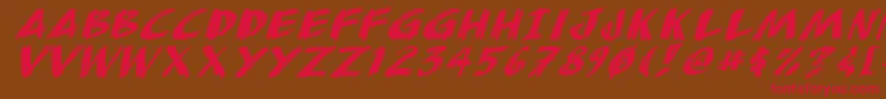 AnudawItalic Font – Red Fonts on Brown Background
