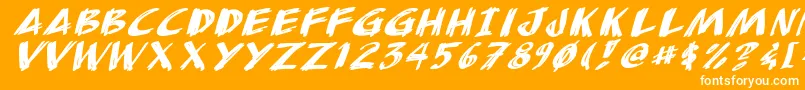 AnudawItalic Font – White Fonts on Orange Background