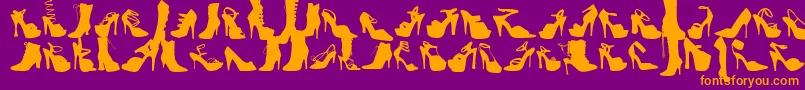 Wc Fetish Bta Font – Orange Fonts on Purple Background