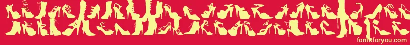 Wc Fetish Bta Font – Yellow Fonts on Red Background