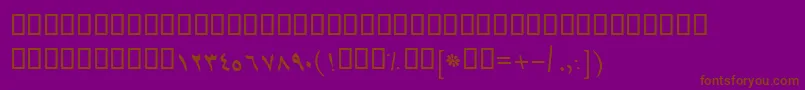 BTehranItalic Font – Brown Fonts on Purple Background