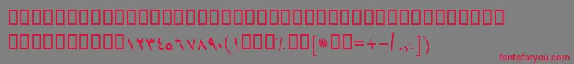 BTehranItalic Font – Red Fonts on Gray Background