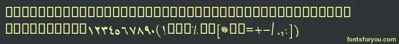 fuente BTehranItalic – Fuentes Amarillas Sobre Fondo Negro