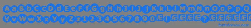 フォントCirculat – 灰色の背景に青い文字