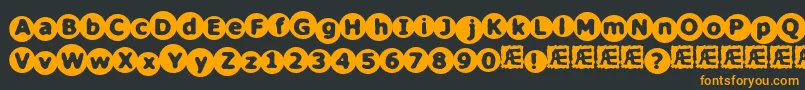 Police Circulat – polices orange sur fond noir