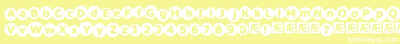 Circulat Font – White Fonts on Yellow Background