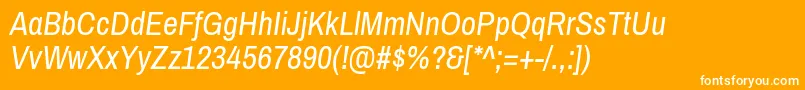 ArchivonarrowItalic Font – White Fonts on Orange Background
