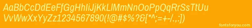 ArchivonarrowItalic Font – Yellow Fonts on Orange Background