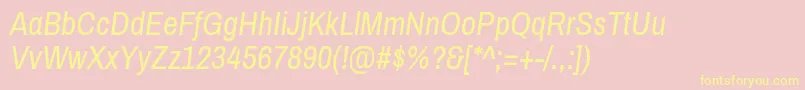 ArchivonarrowItalic Font – Yellow Fonts on Pink Background